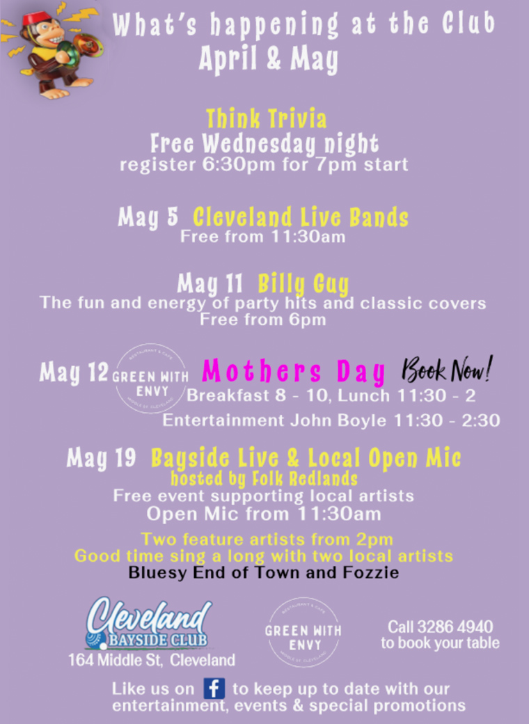 Whats on in Apr & May 2024 Flyer